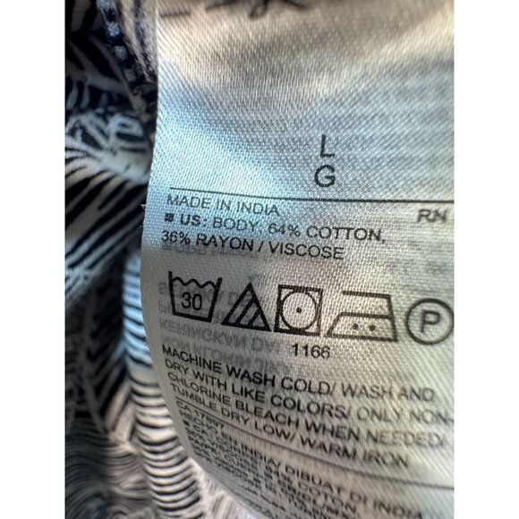 Old Navy Women's Printed Cami Jumpsuit Size L Black White Tropical Sleeveless - Picture 4 of 16